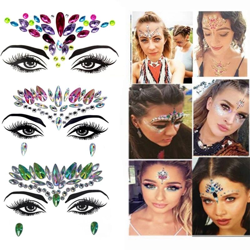 Временная татуировка 3D с украшением в виде кристаллов уход за кожей лица