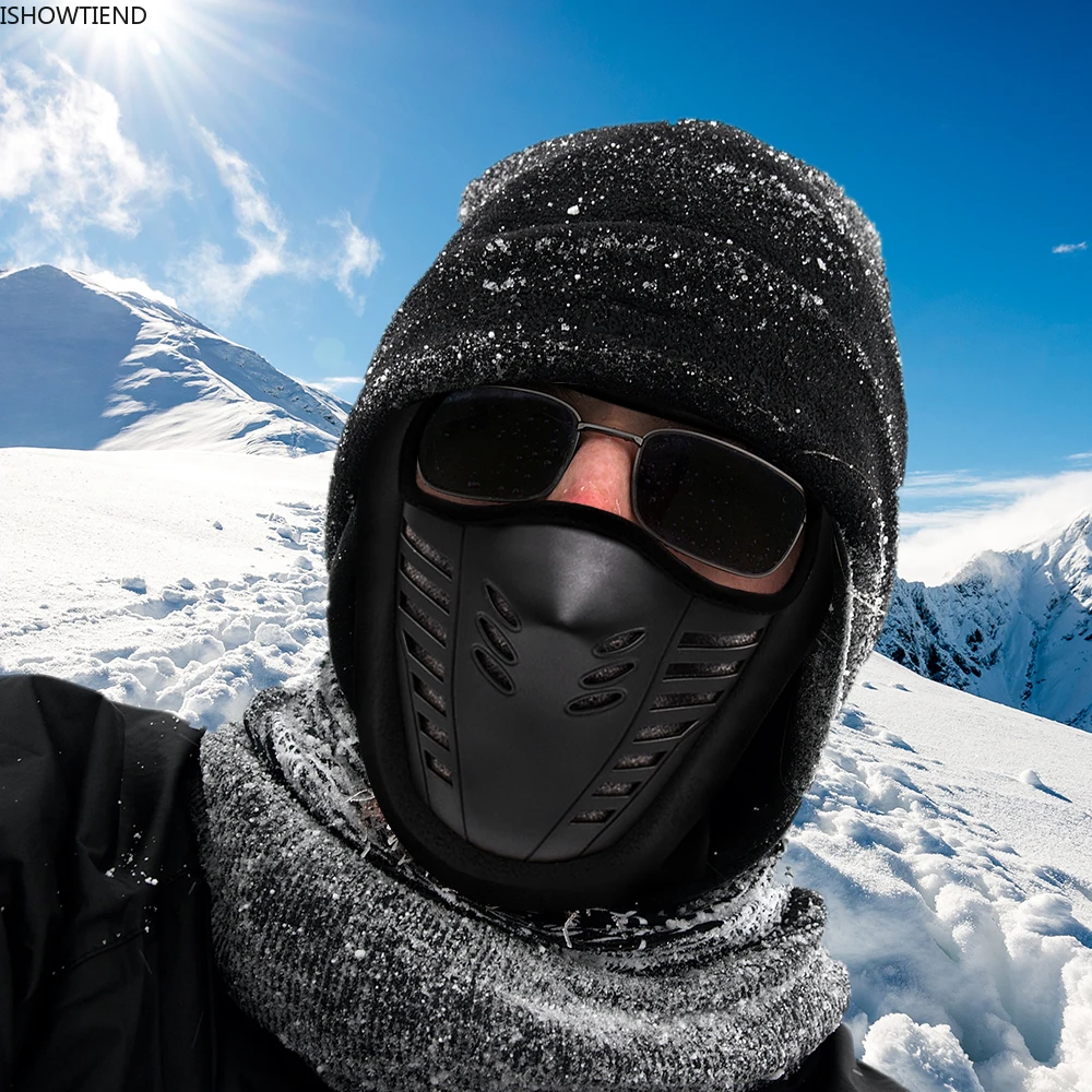 

MOTORCYCL COVER Warm Full Face Mask Windproof Motorbike Cross-Country Bicycle Rider Helmet Lining Men Women Balaclava Headwear