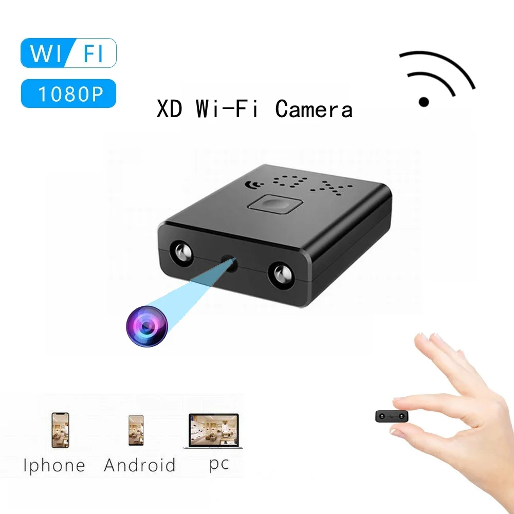 Мини камера HD 1080P для домашней безопасности 24 часа работы Wi Fi ИК ночное видение