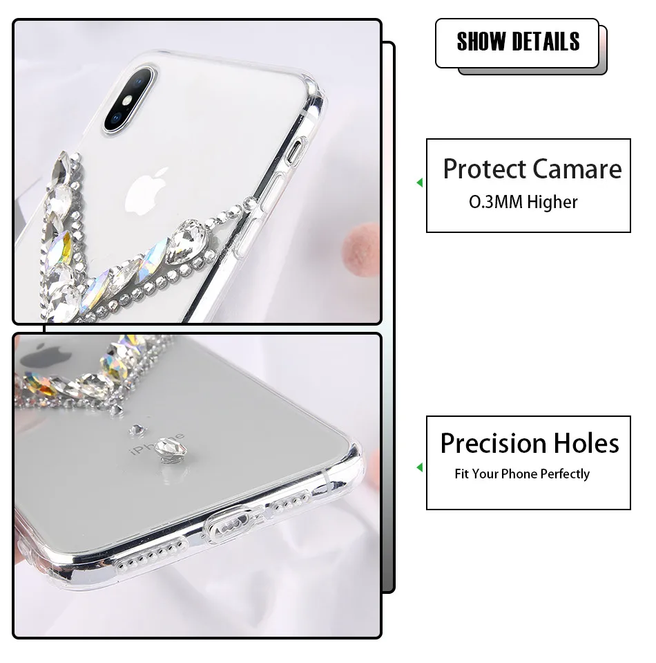 KJOEW мягкий чехол для iPhone XR X 8 7 6s Plus, блестящий прозрачный ТПУ для iPhone XS MAX, чехол для телефона, чехол для телефона