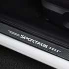Наклейки на порог автомобиля для Kia Sportage 3 4 QL, защита для входной двери, протектор из углеродного волокна, Аксессуары для автомобильной накладки