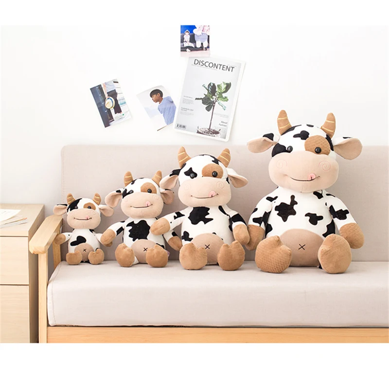

30-75cm Home Decoration Kawaii Cow Doll Plush Toys Baby Soothing Accompany Pillow Girl Birthday Holiday Gift Juguetes de peluche