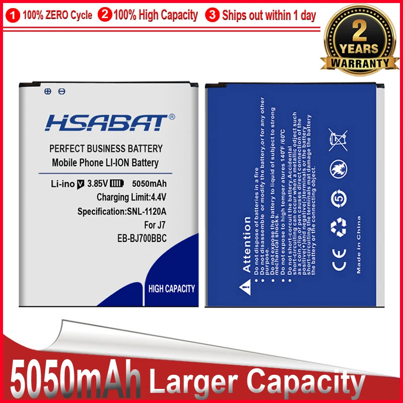 HSABAT 5050 мАч для Samsung GALAXY J7 2015 EB BJ700BBC J7009 J7008 J700F SM J7000 J700 ON7 G6000 батарея|battery for samsung