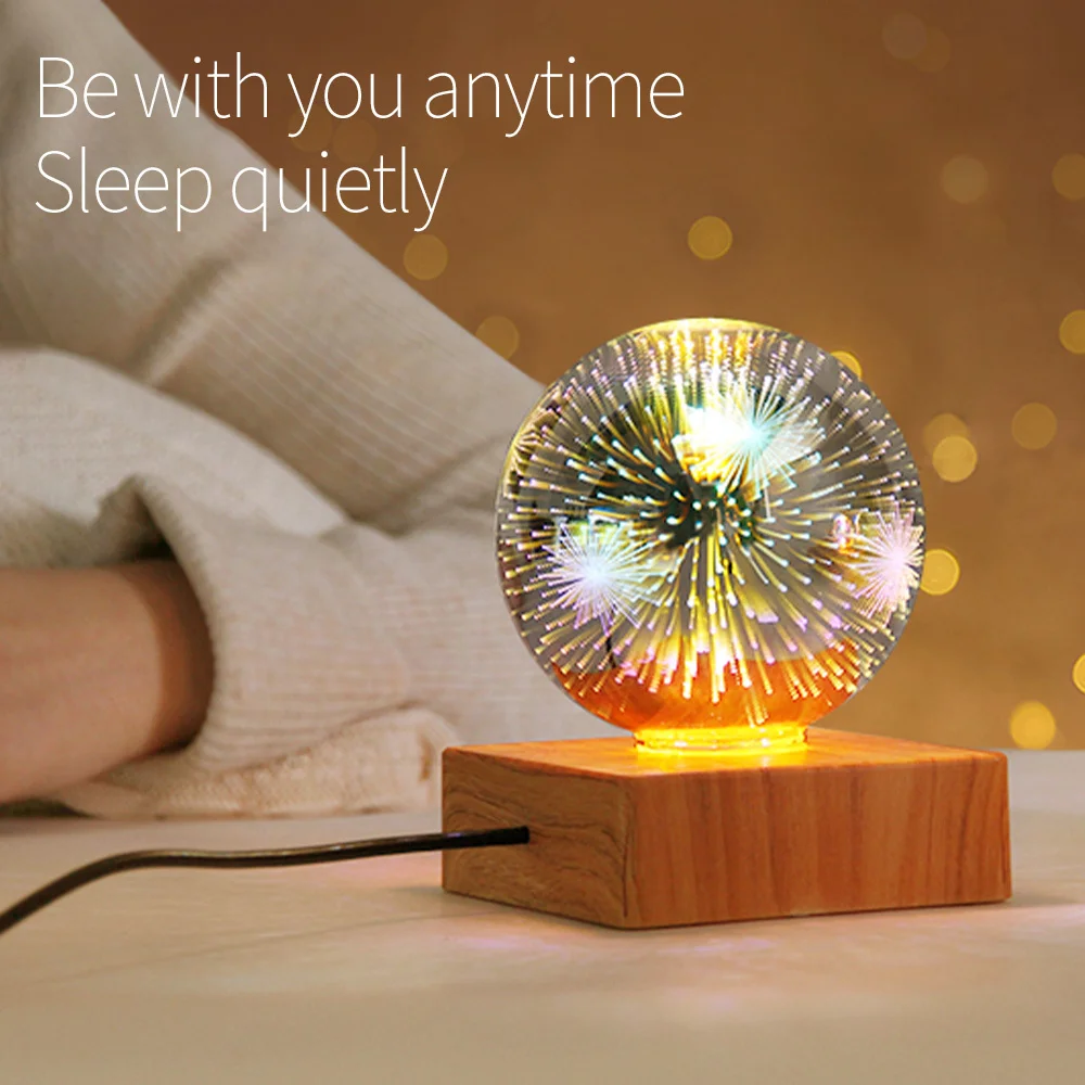 

Светодиодный ночник 3D в виде фейерверка, настольная лампа, винтажная лампа Эдисона 220 В, празднисветильник новый стеклянный светильник