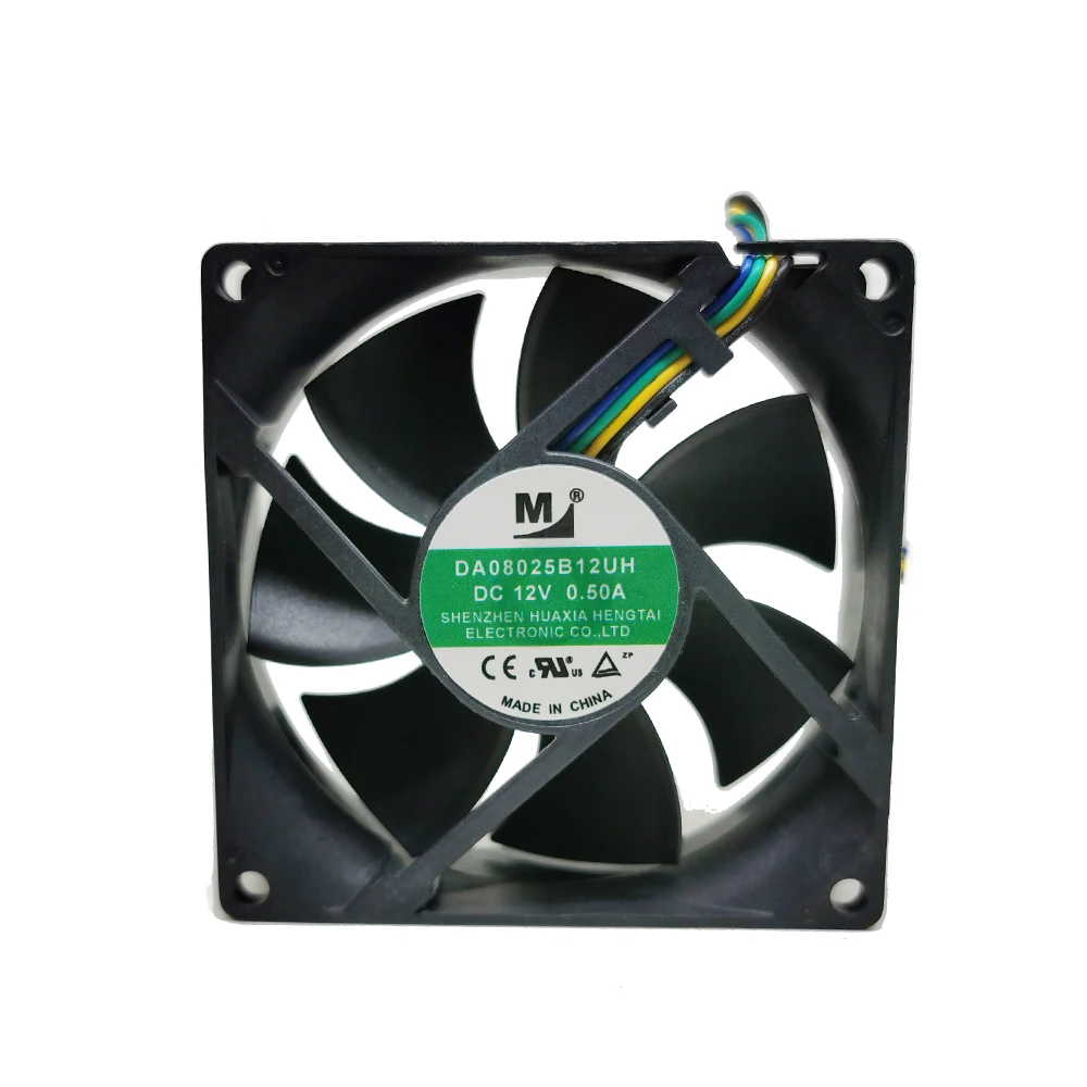 Оригинальный DA08025B12UH DC 12V 0.50A 80*80*25 мм 8 см кулер 4 контактный PMW|Кулеры и системы