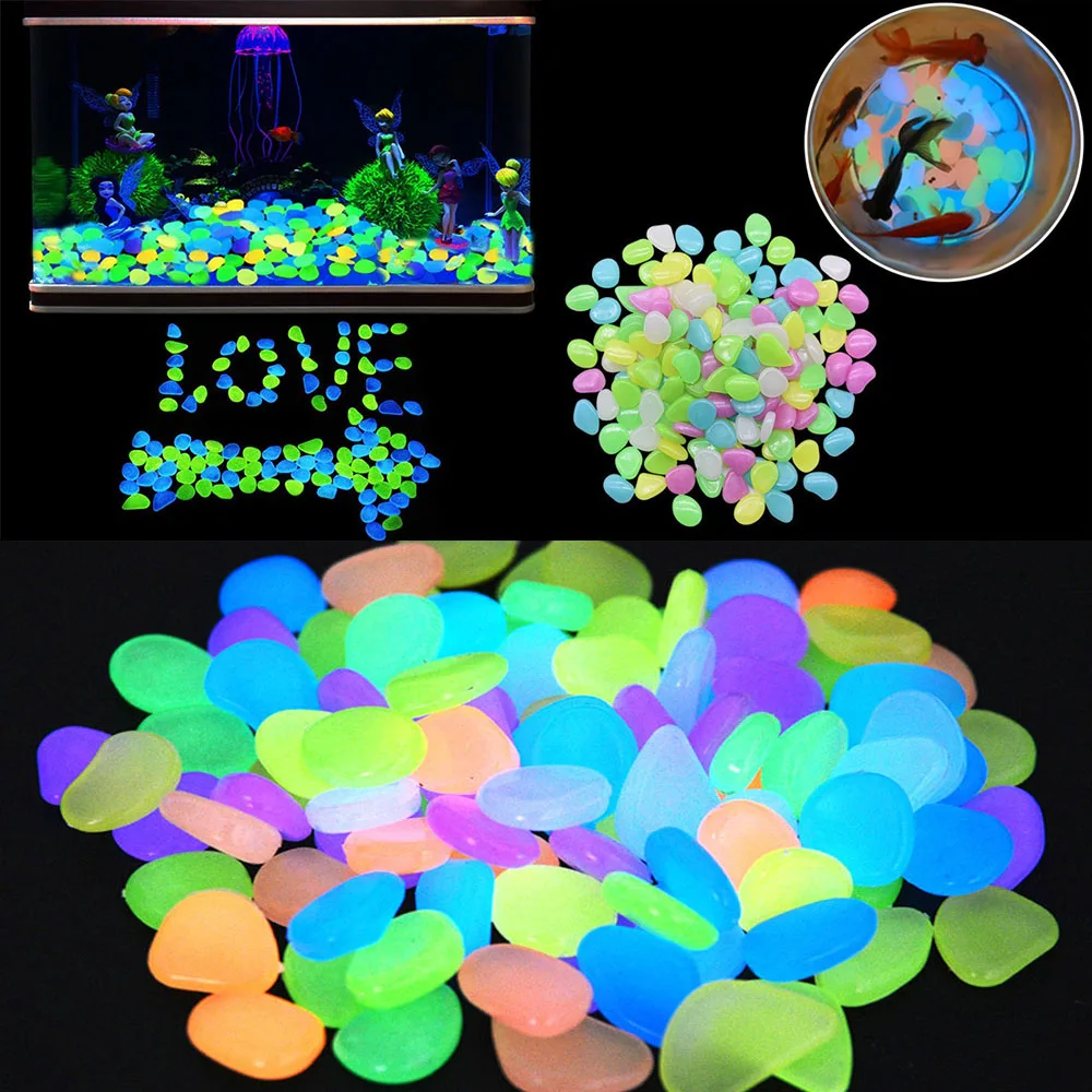 

25/50pcs Glow in the Dark Garden Pebbles Glow Stones Rocks for Walkways Garden Path Patio Lawn Garden Yard Decor Luminous Stones