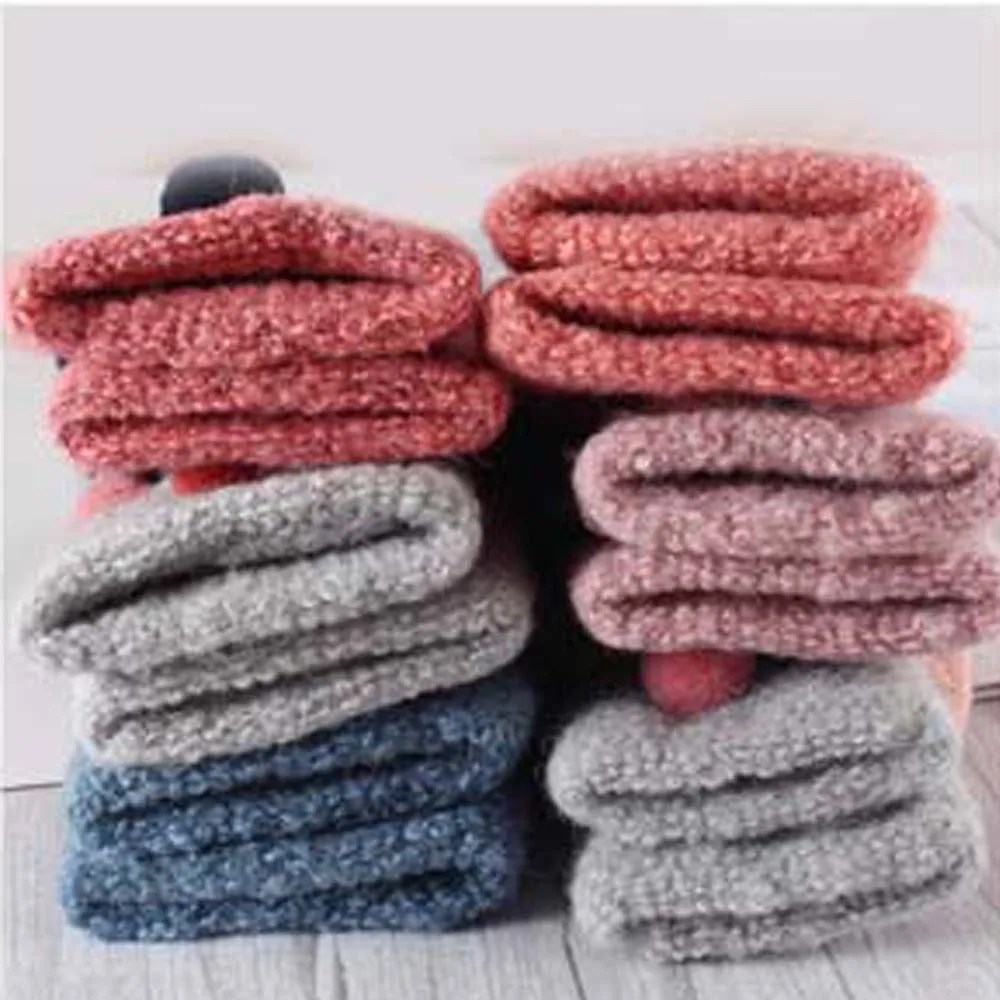 Женские вязаные перчатки с заячьими ушками 1 пара теплые зимние плотные