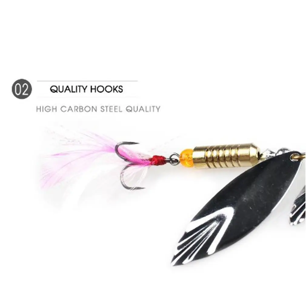 

Double Willow Feather Rotating Shining Sequins Metal Sequins Simulation Fake Bait Lure Bait Sequins Fishing