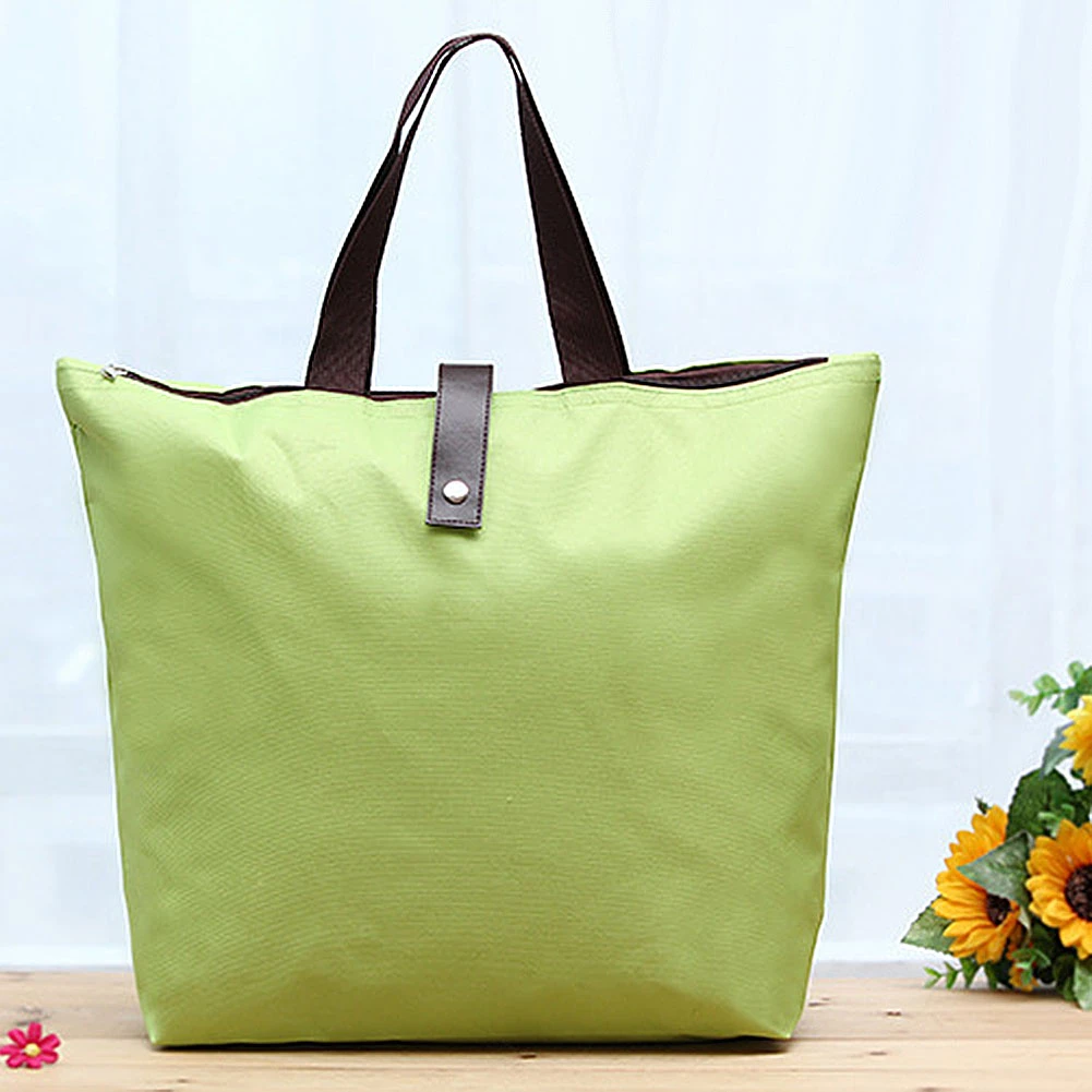 Переносная Складная вместительная сумка для покупок водонепроницаемая из ткани