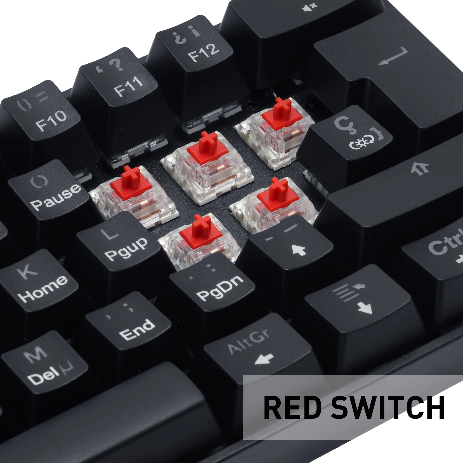 havit mini mechanical keyboard gaming wired type c usb 63 keys led backlit keyboard red switch es version for pc laptop gamer free global shipping