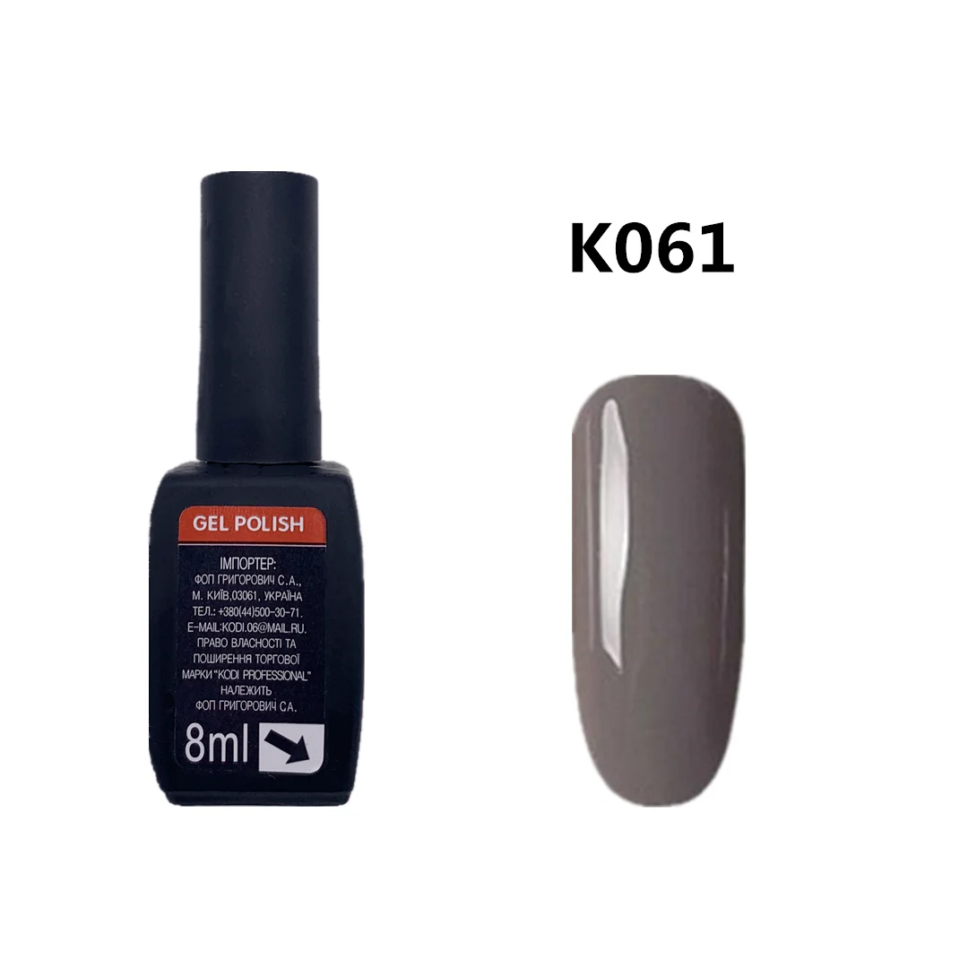 K061 Kodi 8 мл 112 цветов гель для ногтей Профессиональный Чистый цвет УФ светодиодный Гель-лак для ногтей длительный Замачивание Гель-лак праймер - Цвет: K061