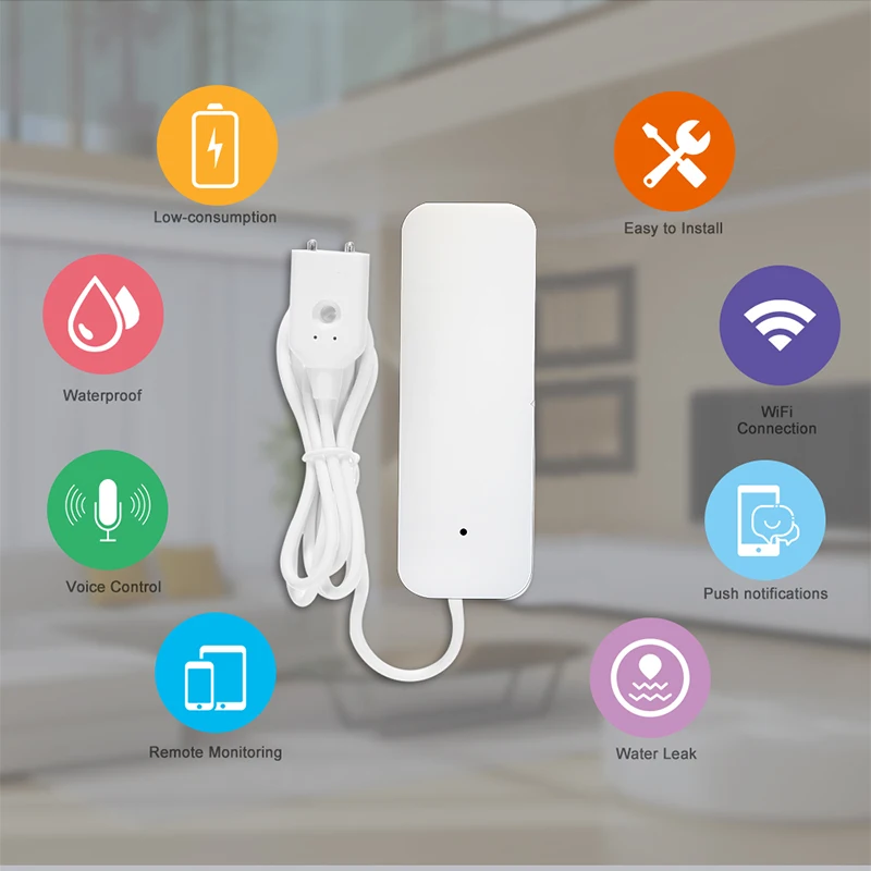 Tuya Smart Wifi утечки воды детектор сигнала тревоги пятна независимых утечки Сенсор с приложение Smart life IFTTT переполнения охранной сигнализации Системы