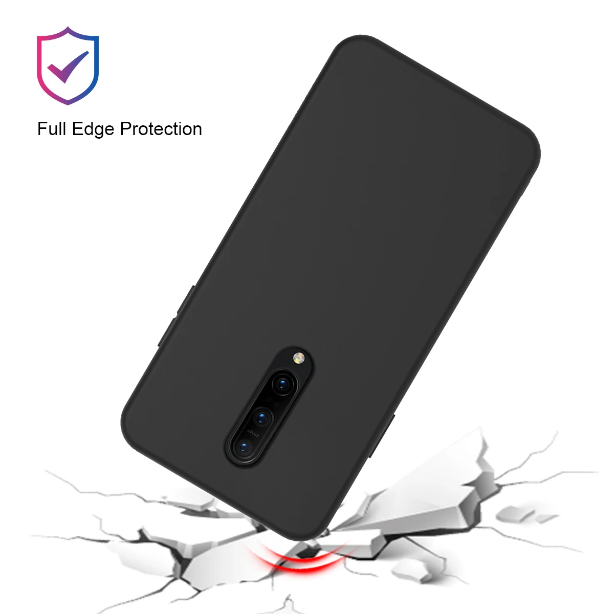 Для OnePlus 7 Pro Чехол для задней панели силиконовый карамельный цвет встроенный