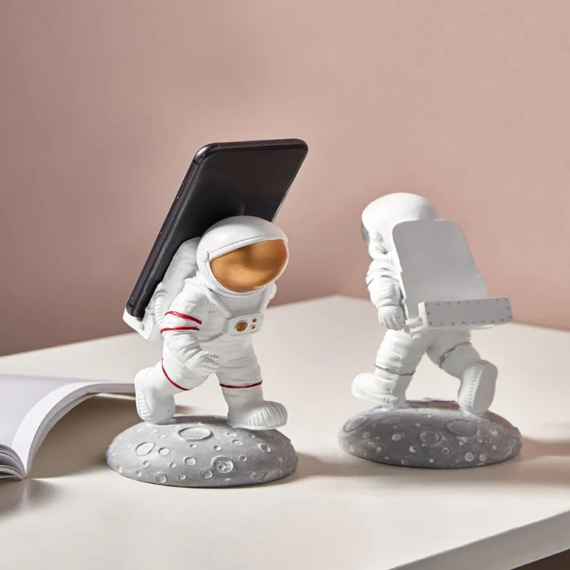 3D с космонавтом на украшение статуэтки Универсальный сотовый телефон стенд