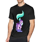 Футболка Mlp с изображением звездного мерцания и имени, футболка из 100% хлопка с короткими рукавами, женская футболка