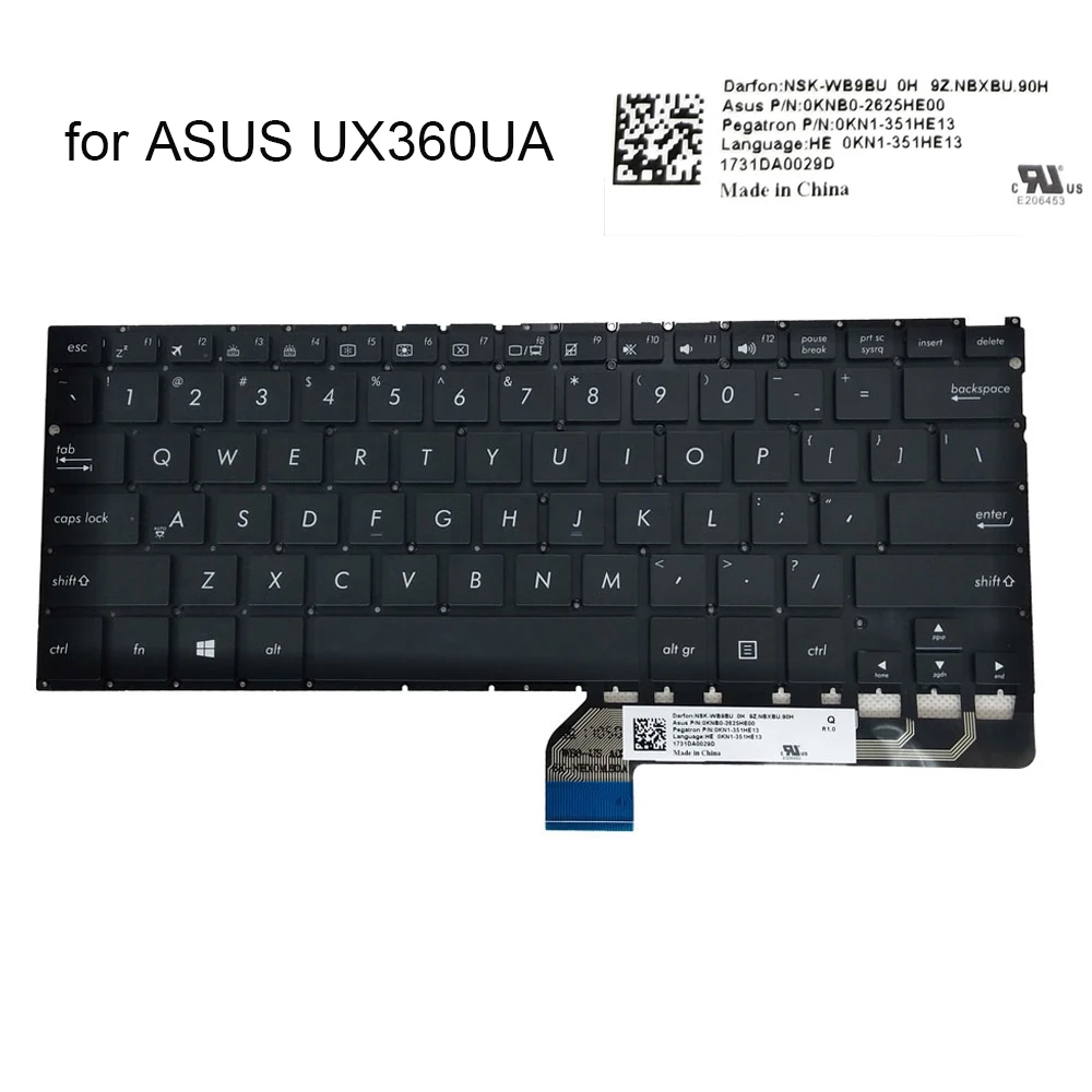 

US English Norway Backlit Keyboard For Asus Zenbook Flip UX360 UX360U UX360UA Q324U Q324UA Notebook Keyboards Backlight Genuine