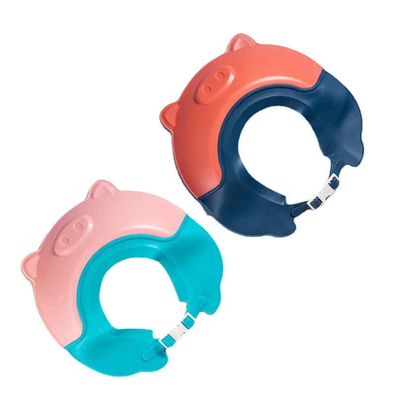 

Детская шапочка для шампуня, детская мягкая мультяшная шапочка с козырьком для ванны, Регулируемая Шапочка для защиты глаз от детского душа...