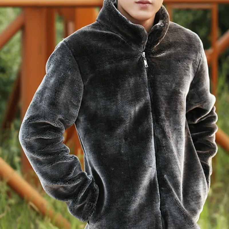 

European Fashion New Mens Warm Fur Collar Faux Fur Overcoats Male Short Jackets Plus Size 8XL Black Casual Motorcycle Biker