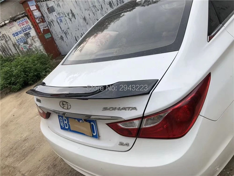 Автомобильные аксессуары, спойлер на заднюю крышу из углеродного волокна, крыло багажника, багажник, крыло для hyundai Sonata 8, спойлер 2011 2012 2013