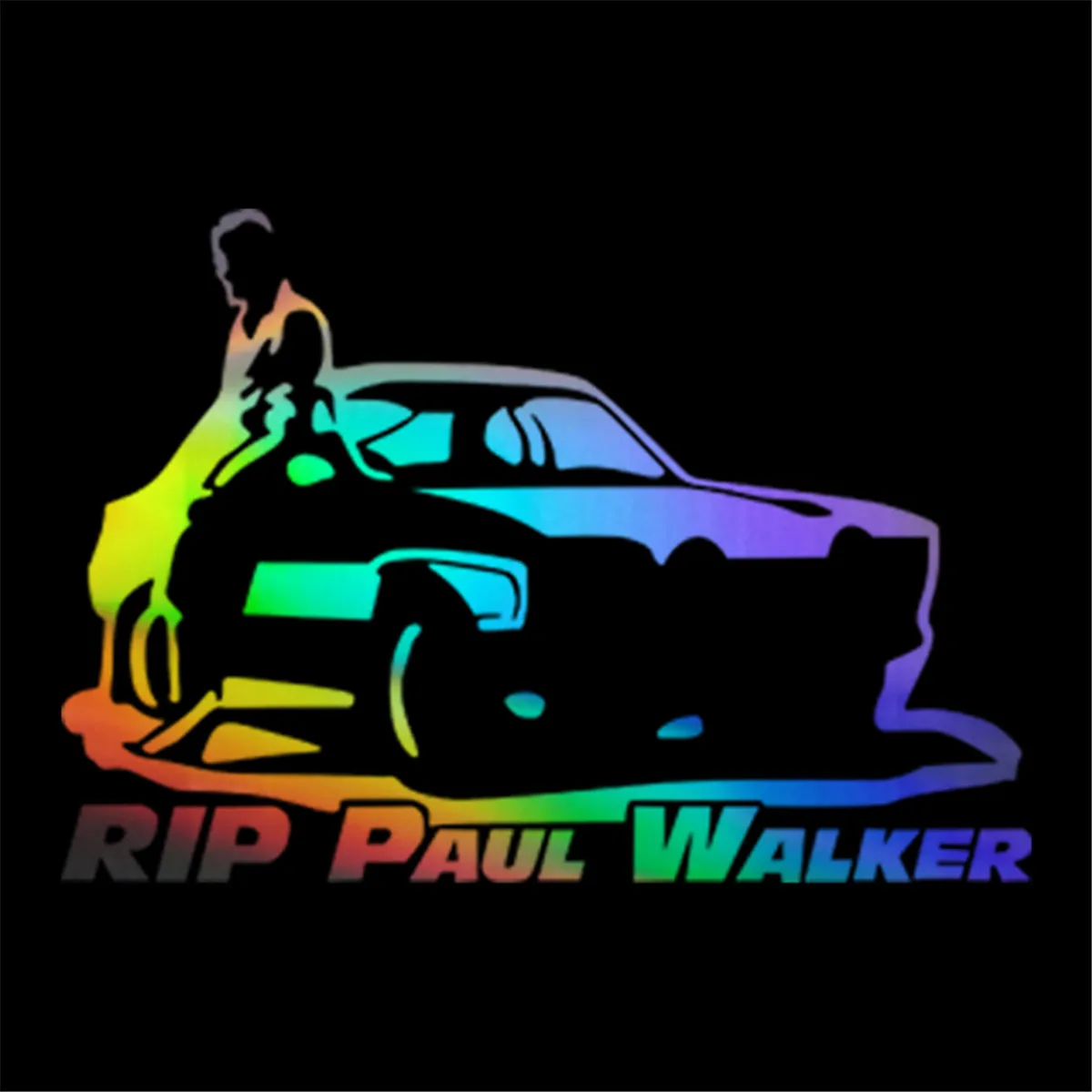 

Виниловая наклейка на окно автомобиля Rip Paul Walker