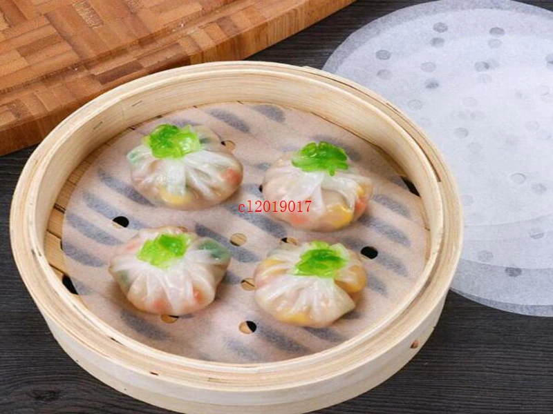 5 дюймовый бамбуковый пароход бумага для приготовления на пару овощи Dim Sum горшок Пароварка антипригарное противень для выпечки вкладыши кухонный инструмент
