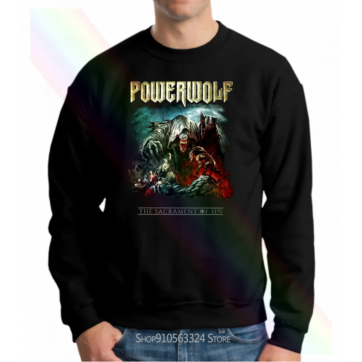 Толстовка Powerwolf Мужская/Женская/Мужская черная кофта с капюшоном S3Xl|Мужские