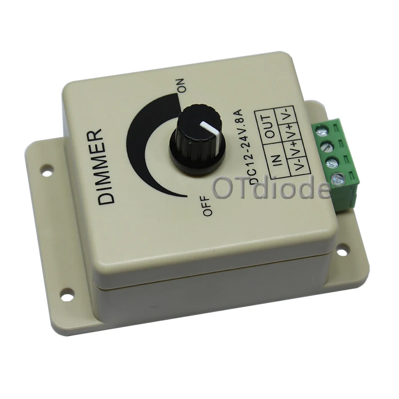 12V 24V LED Dimmer Switch 8A Voltage Regulator Adjustable Controller for Strip Light Lamp | Освещение