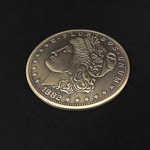 Jumbo Morgan Dollar (7 см) Волшебные трюки маг крупным планом уличные иллюзии реквизит