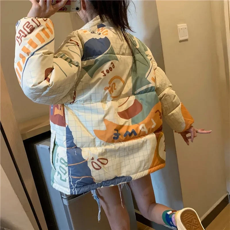 Age-Reducing  Style   Women'S Winter Jacket New Women'S Wild Korean Version Of The Thin Temperament  Loose Casual Cotton Jacket