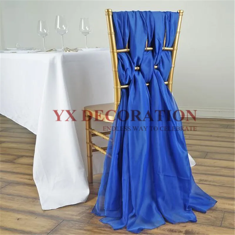 55x200 см шифоновый стул Chiavari створки капюшон с пряжкой для банкета свадебное