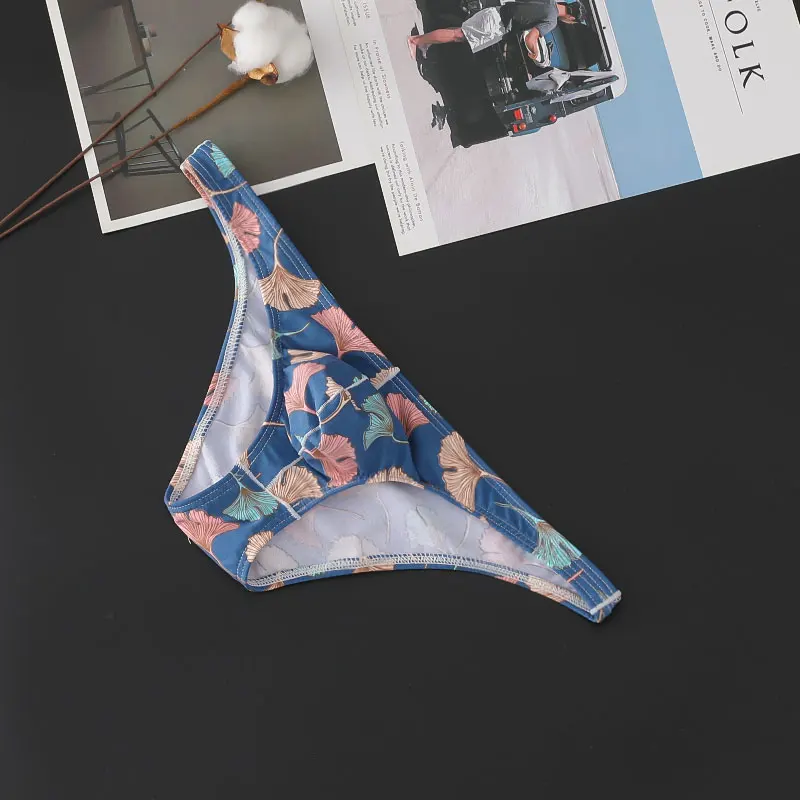 Трусы мужские хлопковые с U-образным вырезом пикантное нижнее белье принтом