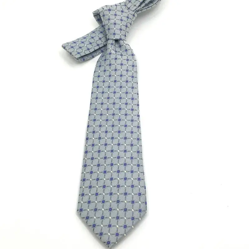 Модный мужской галстук из полиэстера классический в полоску клетку тканый |