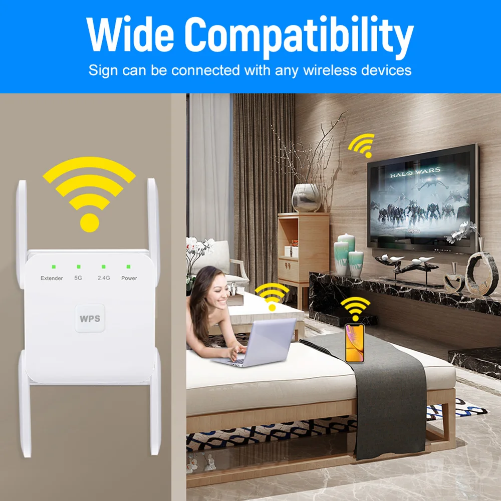 Ретранслятор Wi-Fi 1200 ГГц 2 4 Мбит/с | Компьютеры и офис