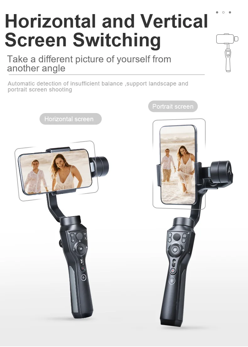 

3 axis Flexible Selfie Stick Gimbal Stabilizer With Tripod Face Tracking