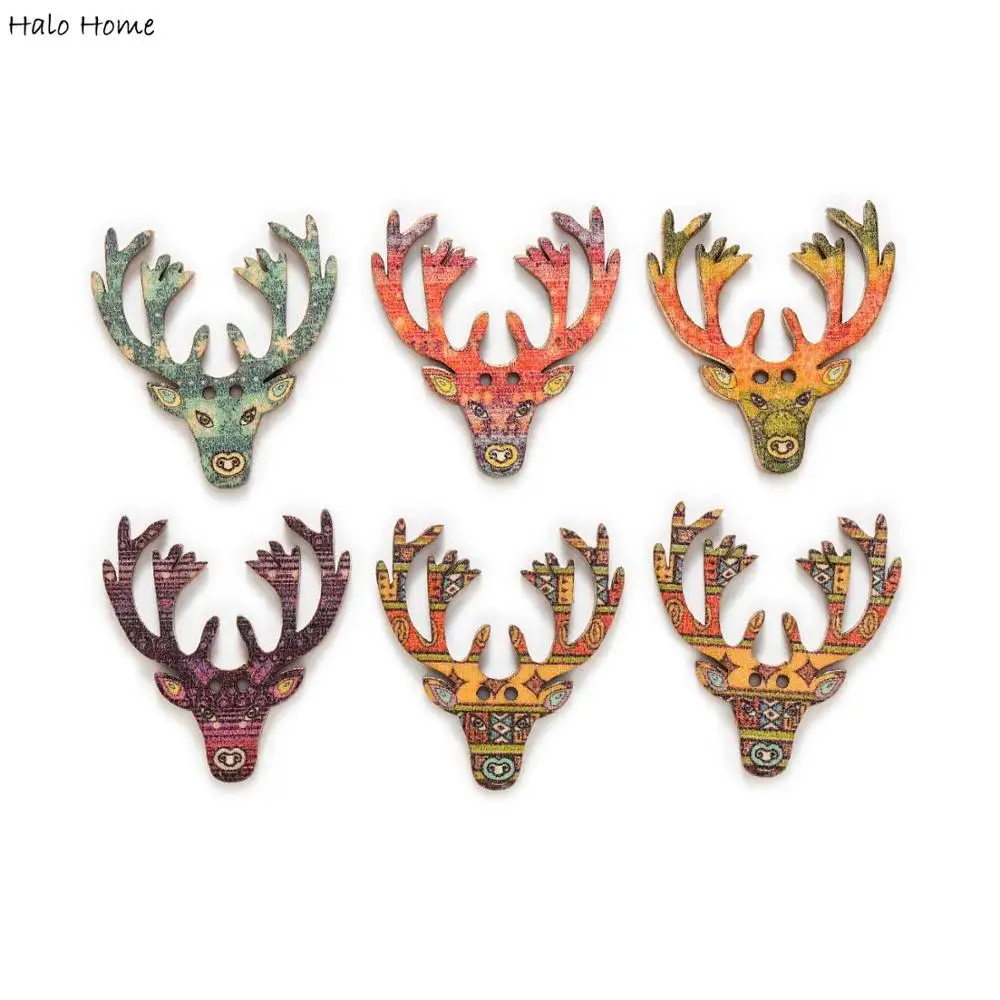 30 шт. индийские тема с рисунками &quotперо&quot Стрела/олень деревянные пуговицы для