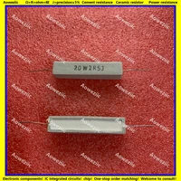 10pcs rx27 horizontal cement resistor 20w 2 5 ohm 20w 2 5r 2 5rj 20w2r5j ceramic resistance precision 5 power resistance