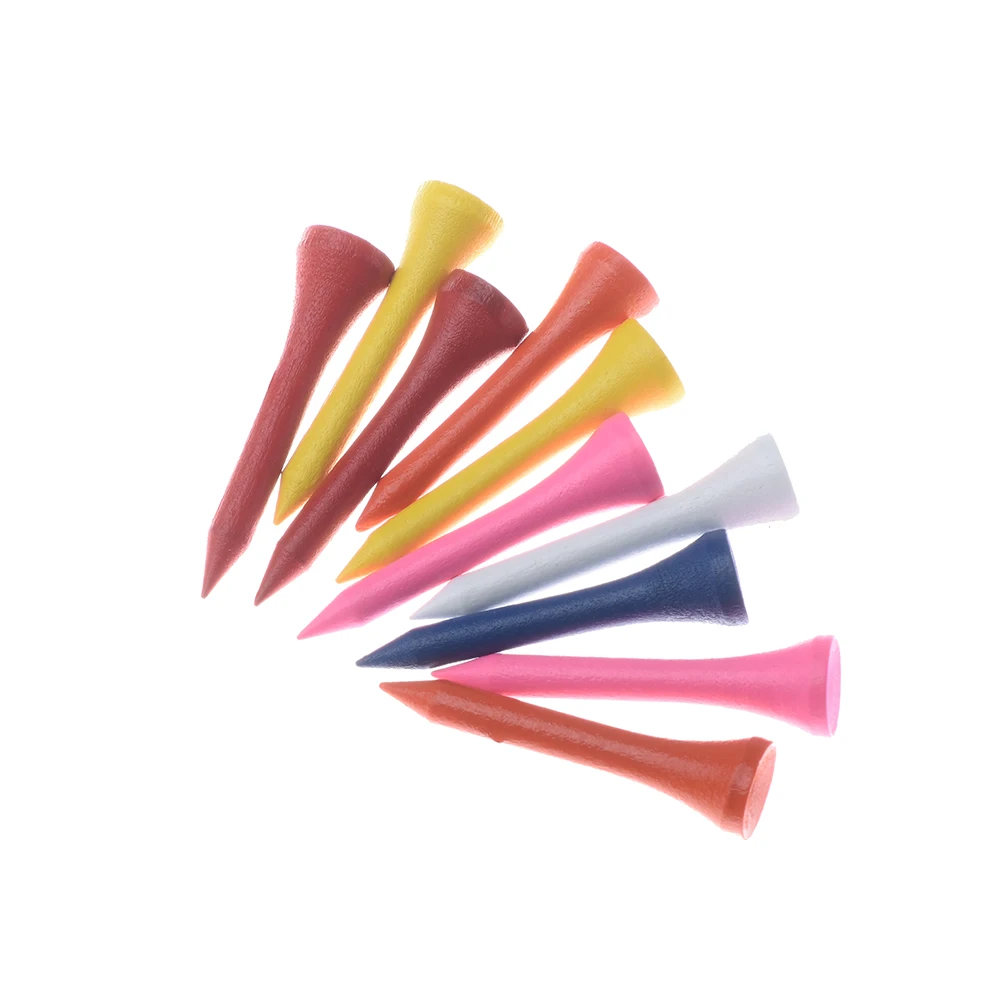 200 искусственные деревянные Тройники для гольфа Разноцветные держатели мячей