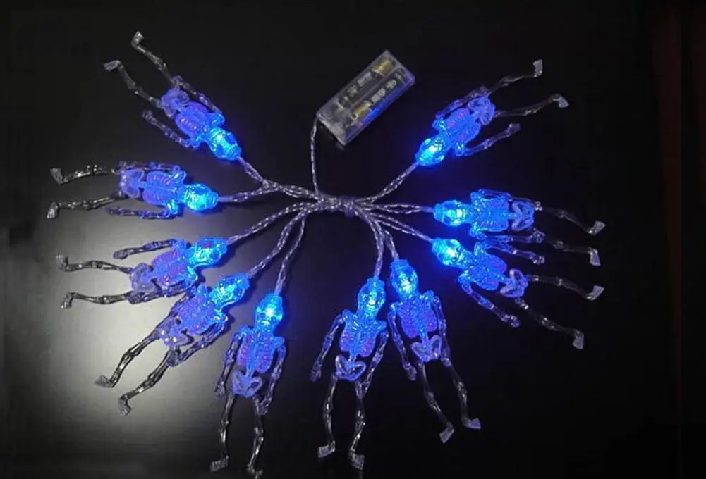 Гирлянда с 10 светодиосветодиодный на батарейках для Хэллоуина 4 фута | Лампы и