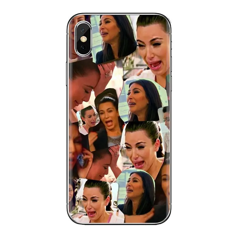 Kim Kardashian Crying Collage TPU Bag Case For iPhone XS Max XR X 4 4S 5 5S 5C SE 6 6S 7 8 Plus Samsung Galaxy J1 J3 J5 J7 A3 A5 |