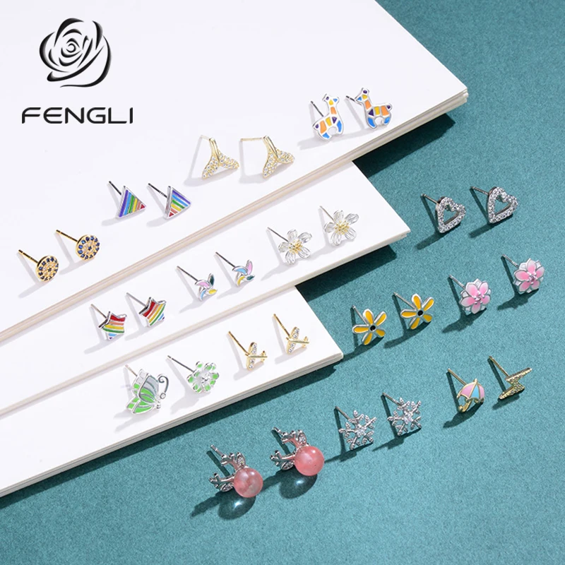 Детские асимметричные серьги FENGLI Rabbit редиска с кошачьим глазом для девочек