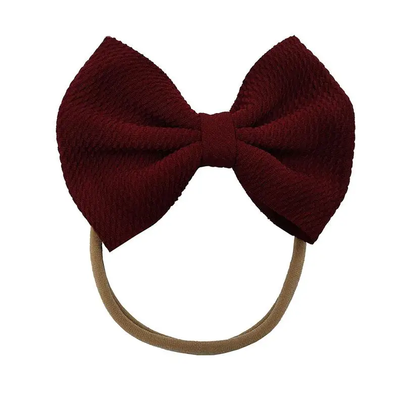 

20 Colors Cute Bow Hairband Baby Girls Toddler Kids Elastic Headband Nylon Turban Head Wraps Bowknots Hair Accessories
