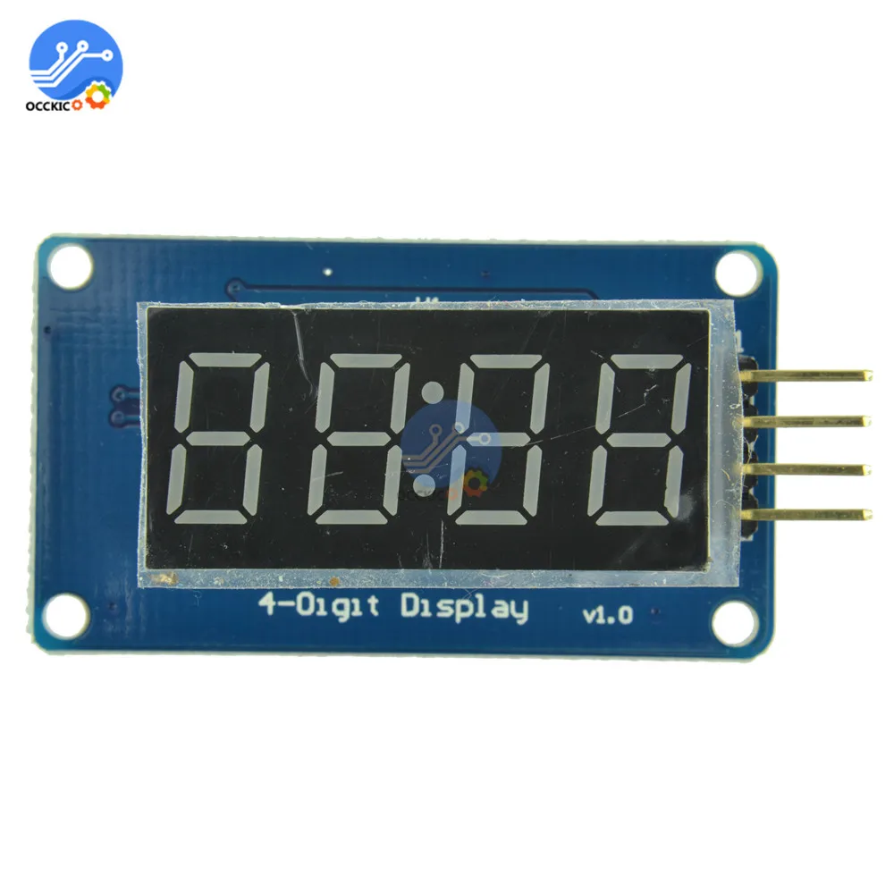 Модуль светодиодного дисплея TM1637 для arduino 7 сегментов 4 бита 0 36 дюйма часы с