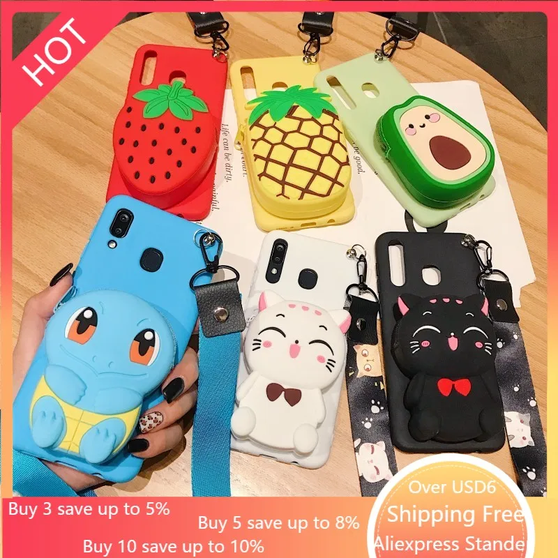 Мягкий силиконовый чехол для телефона с милым 3D мультяшным медведем и фруктами