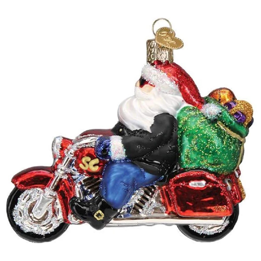 

Подвеска в виде Санта-Клауса на мотоцикл, милые Креативные украшения для офисного стола, праздничные принадлежности, подарки, поделки, Рожд...