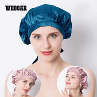 weooar luxury brand mulberry silk satin bonnet for women men satin hat hair night for sleeping lili maternal hair care cap mz147