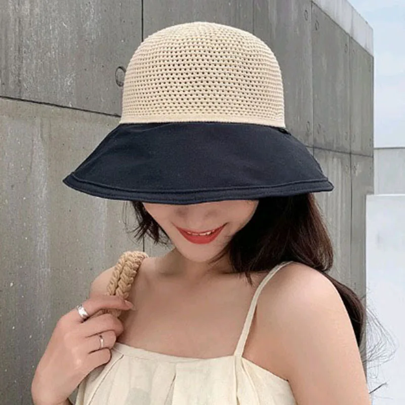 

Breathable Sunscreen Sun Hat For Women Summer Big Eaves Fisherman Hat For Girl Foldable Bow Bucket Hat Fitted For Casual Sun Cap