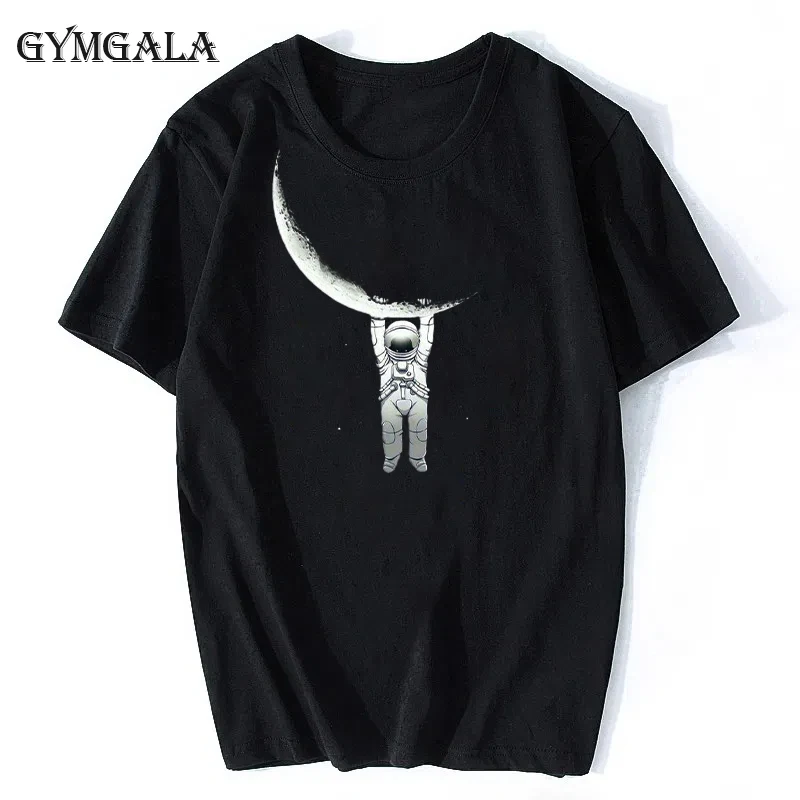 100% хлопок 2020 летняя футболка мужская серая астронавт 3D печать Топ графическая