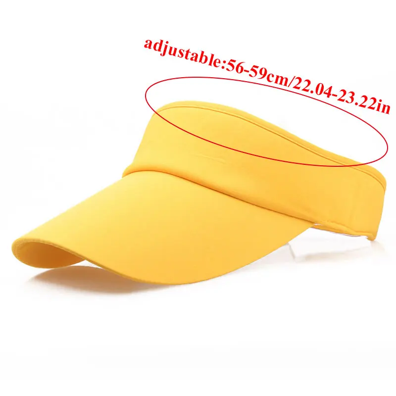 

Outdoor Sun Hat Empty Top Hat Adjustable Unisex Sun Protection Visor Beach Sport Sunscreen Summer Fashion Travel No Top Sun Hat