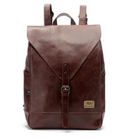men women backpack pu leather bagpack laptop backpacks male mochilas casual schoolbag for teenagers boys brown black