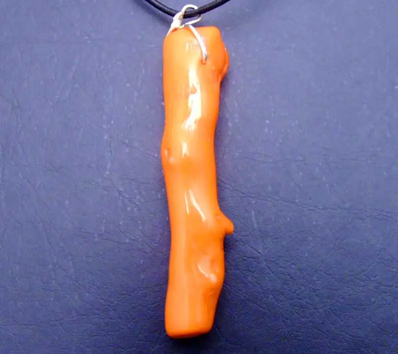 Женское Ожерелье-чокер Qingmos подвеска из натурального оранжевого коралла 10*100 мм 18